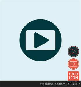 Play icon isolated. Play icon. Play symbol. Play button icon isolated. Vector illustration