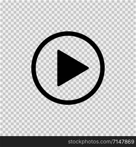 Play icon on transparent background. Isolated vector sign symbol. Web media symbol. Symbol button play video. EPS 10. Play icon on transparent background. Isolated vector sign symbol. Web media symbol. Symbol button play video.