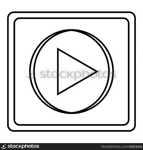 Play icon. Outline illustration of play vector icon for web. Play icon, outline style