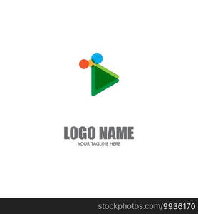 Play Logo Template vector icon illustration design