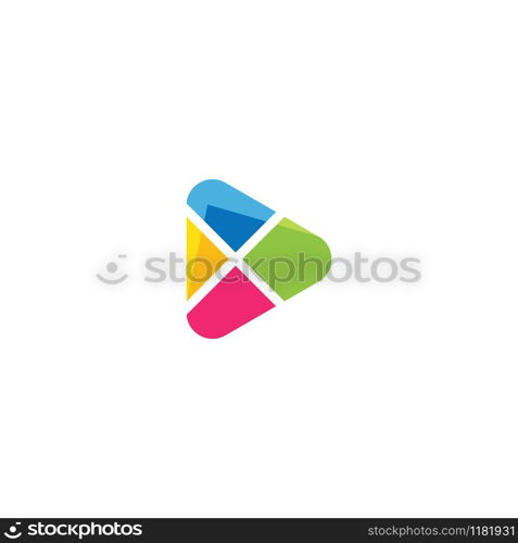 Play logo Vector icon template