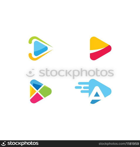 Play logo Vector icon template