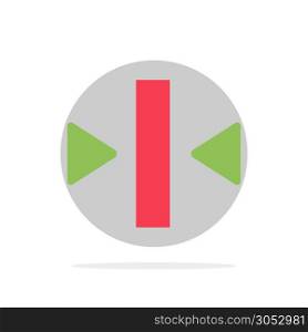 Play, Pause, Back, Media Abstract Circle Background Flat color Icon