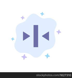 Play, Pause, Back, Media Blue Icon on Abstract Cloud Background