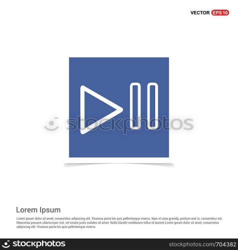Play pause icon - Blue photo Frame