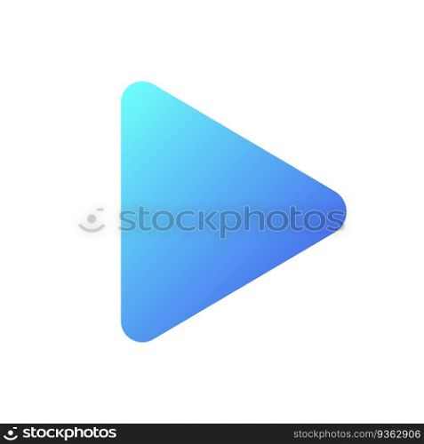 Play pixel perfect flat gradient two-color ui icon. Multimedia player control. Start music playing. Simple filled pictogram. GUI, UX design for mobile application. Vector isolated RGB illustration. Play pixel perfect flat gradient two-color ui icon