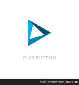 Play vector logo icon. Video icon design template. Music player