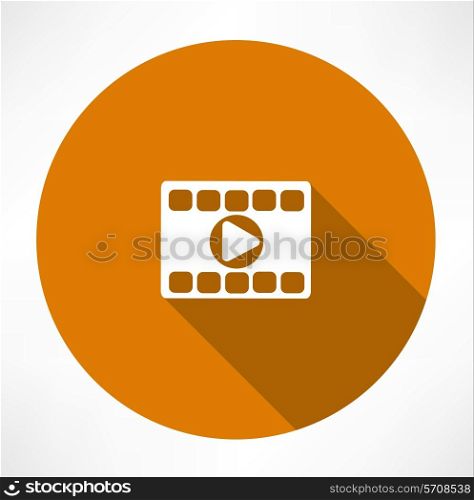 Play video icon. Flat modern style vector illustration