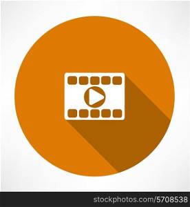 Play video icon. Flat modern style vector illustration