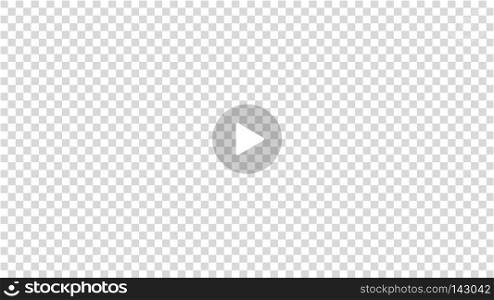 Play video sign vector on transparent background.. Play sign illustration