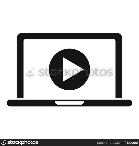 Play video stream icon simple vector. Live online. Webinar template. Play video stream icon simple vector. Live online