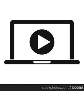 Play video stream icon simple vector. Live online. Webinar template. Play video stream icon simple vector. Live online