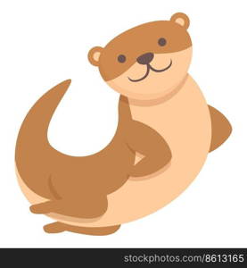 Play weasel icon cartoon vector. Cute animal. Funny ferret. Play weasel icon cartoon vector. Cute animal