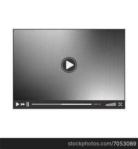 Player. Video Player interface. Online Player template. Player isolated on white background. Vector illustration