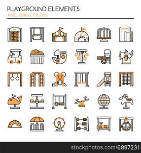 Playground Elements , Thin Line and Pixel Perfect Icons