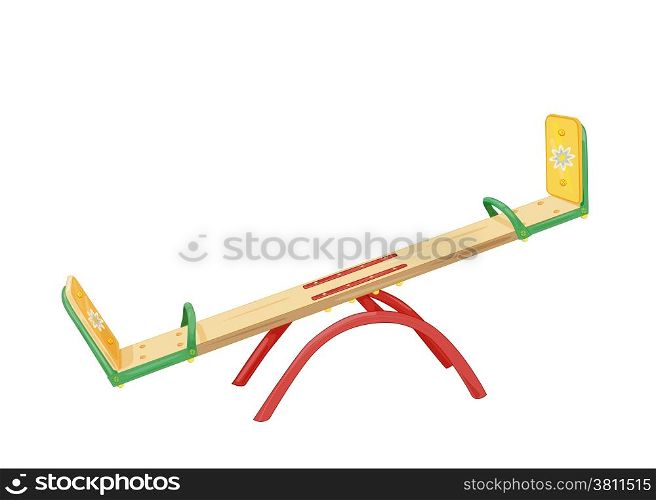 Playground for children. Illustration of seesaw