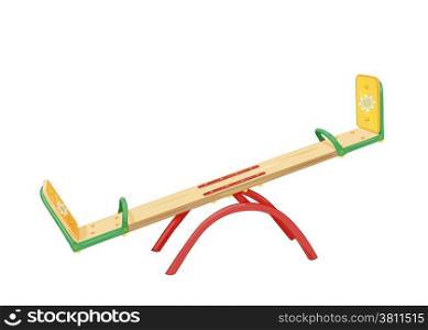 Playground for children. Illustration of seesaw