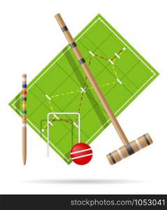 playground for croquet vector illustration isolated on white background