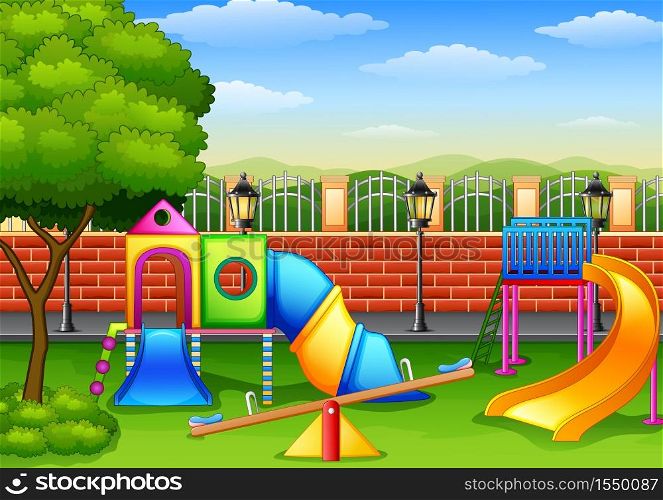 Playground in the park illustration
