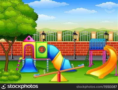 Playground in the park illustration