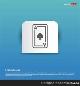 Playing Card Icon - Blue Sticker button
