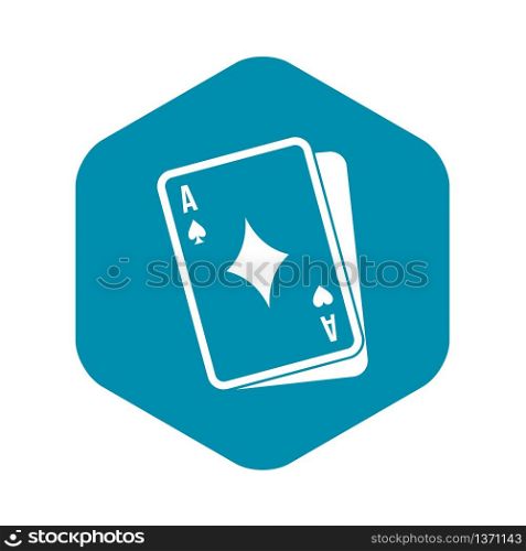Playing card icon in simple style isolated on white background. Play symbol. Playing card icon, simple style
