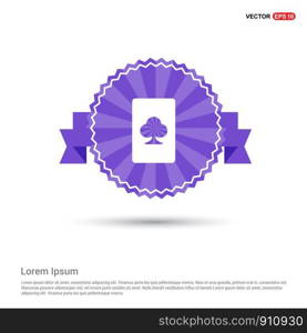 Playing Card Icon - Purple Ribbon banner