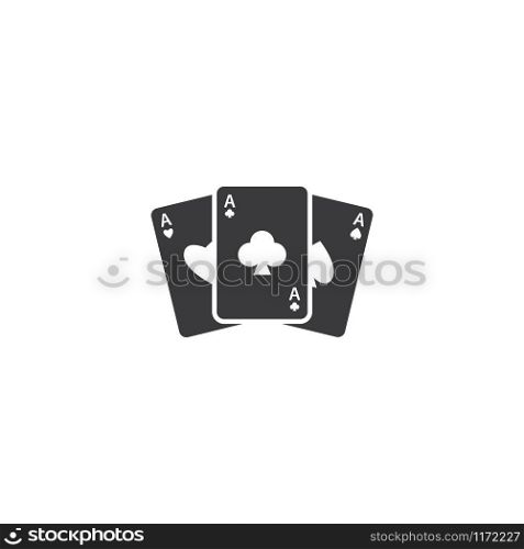 Playing card icon vector ilustration template