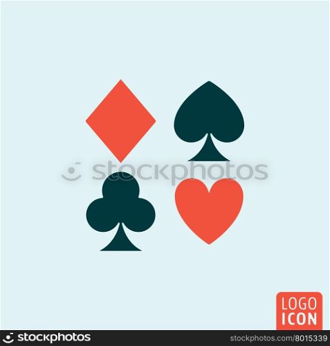 Playing card suit. Playing card suit icon. Playing card suit logo. Playing card suit symbol. Poker club icon minimal design. Vector illustration.