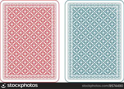 Playing cards back gamma vector image