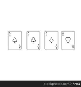 Playing cards icon .