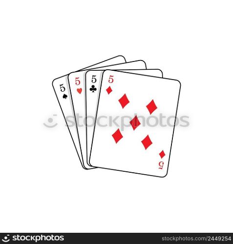 playing cards icon logo vector design template