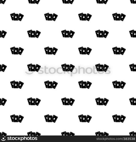 Playing cards pattern. Simple illustration of playing cards vector pattern for web. Playing cards pattern, simple style