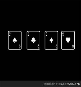 Playing cards white color icon .. Playing cards it is white color icon .