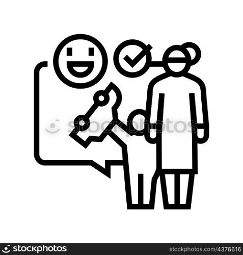 playing games babysitter and kid line icon vector. playing games babysitter and kid sign. isolated contour symbol black illustration. playing games babysitter and kid line icon vector illustration