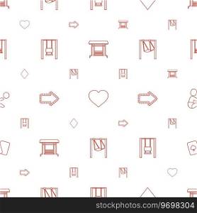 Playing icons pattern seamless white background Vector Image