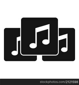 Playlist interface icon simple vector. Music song list. Mobile phone. Playlist interface icon simple vector. Music song list
