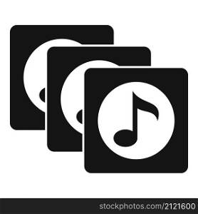 Playlist song album icon simple vector. Music list. Mobile app. Playlist song album icon simple vector. Music list
