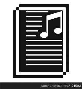 Playlist text icon simple vector. Music song list. Mobile app. Playlist text icon simple vector. Music song list