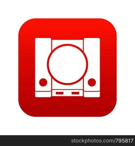 PlayStation icon digital red for any design isolated on white vector illustration. PlayStation icon digital red