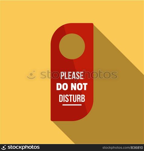 Please do not disturb hanger tag icon. Flat illustration of please do not disturb hanger tag vector icon for web design. Please do not disturb hanger tag icon, flat style