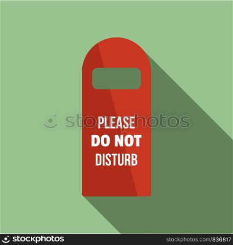 Please do not disturb room tag icon. Flat illustration of please do not disturb room tag vector icon for web design. Please do not disturb room tag icon, flat style