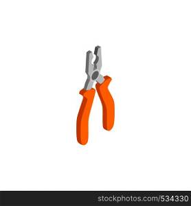 Pliers icon in isometric 3d style on a white background. Pliers icon, isometric 3d style