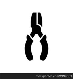 Pliers icon solid style