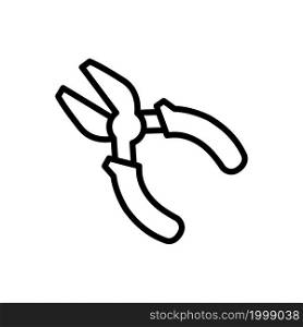 Pliers icon vector line style
