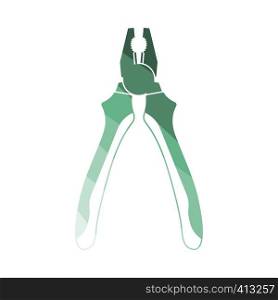 Pliers tool icon. Flat color design. Vector illustration.