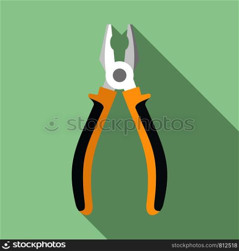 Pliers tool icon. Flat illustration of pliers tool vector icon for web design. Pliers tool icon, flat style