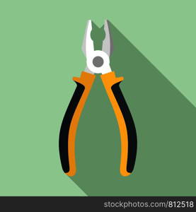 Pliers tool icon. Flat illustration of pliers tool vector icon for web design. Pliers tool icon, flat style