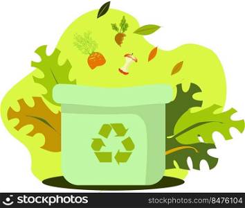 Plogging. Trash bag with recycling sign. Symbol of a healthy lifestyle and respect for nature. Garbage collection in nature. Flat vector illustrations. Plogging. Trash bag with recycling sign. Symbol of a healthy lifestyle and respect for nature. Garbage collection in nature. Flat vector illustrations.