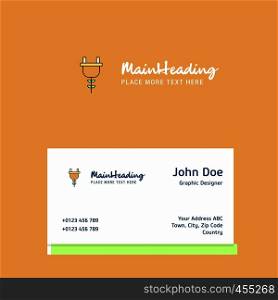 Plough logo Design with business card template. Elegant corporate identity. - Vector